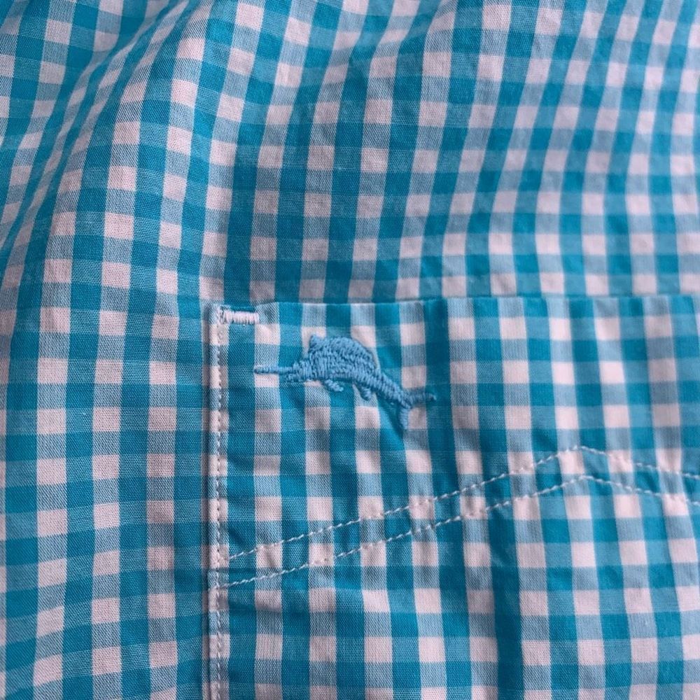 Tommy Bahama Mens Small S Long Sleeve Pima Cotton Button Up Shirt Blue/White - Picture 8 of 9